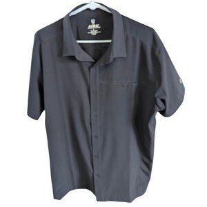 Kuhl - Black Short Sleeve Men's Button Down Mountain Wear Shirt - Size Large